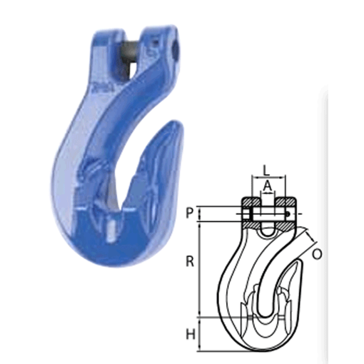 Grade 100, V10 Clevis Grab Hook.