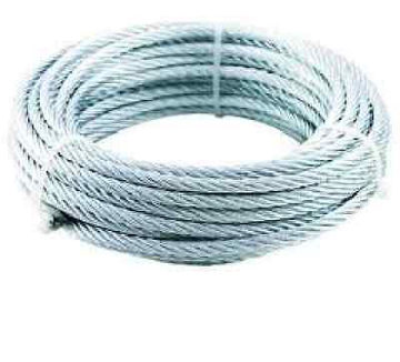 Galvanized aircraft cable with clear PVC coating Galvanized aircraft cable with clear PVC coating