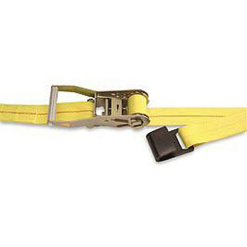 Ratchet strap with flat hooks 2x27 ft long