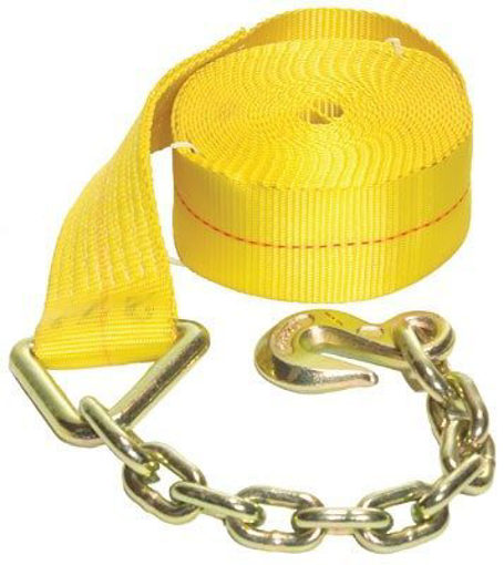 Chain and Grab Hook Tie Down Strap- 4"x30 ft.