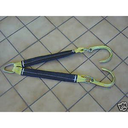 Nylon 8" J 2 ft V Bridle w/ Fitting Axle Strap