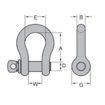 Peer-Lift®  Galvanized Anchor Shackles Diagram