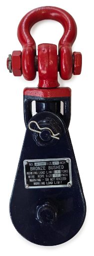 4 Ton Snatch Block w/ SHACKLE Wire Rope Sheave Tow Axle Clevis Lifting Sling