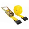 Ratchet strap with flat hooks 2x27 ft long